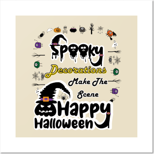 Halloween Magic: Spooky Decorations Delight Posters and Art